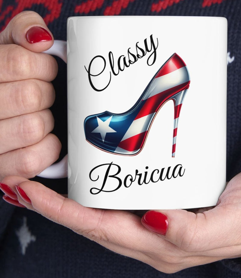 Stiletto Mug - Puerto Rico Flag Classy Boricua - 11oz