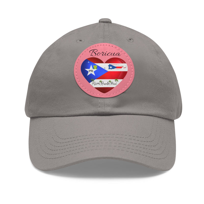 "I Love ❤️ Puerto Rico Flag & Map" Hat - with Leather Patch (Round) - Puerto Rico Flag, Latina hat, Latino hat, Gorra para la playa, Boricua, Puerto rican Pride..