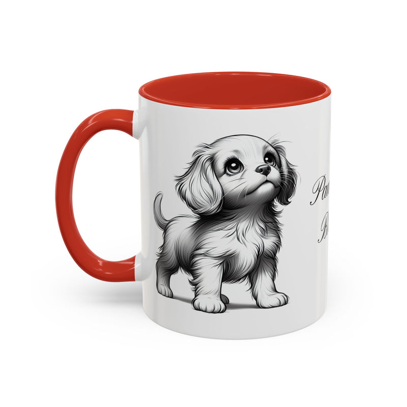 Personalized "Pawsitively Blessed!" Puppy Accent Coffee Mug (11, 15oz)