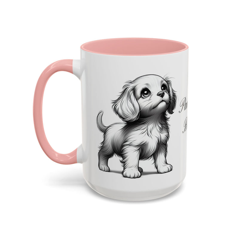 Personalized "Pawsitively Blessed!" Puppy Accent Coffee Mug (11, 15oz)