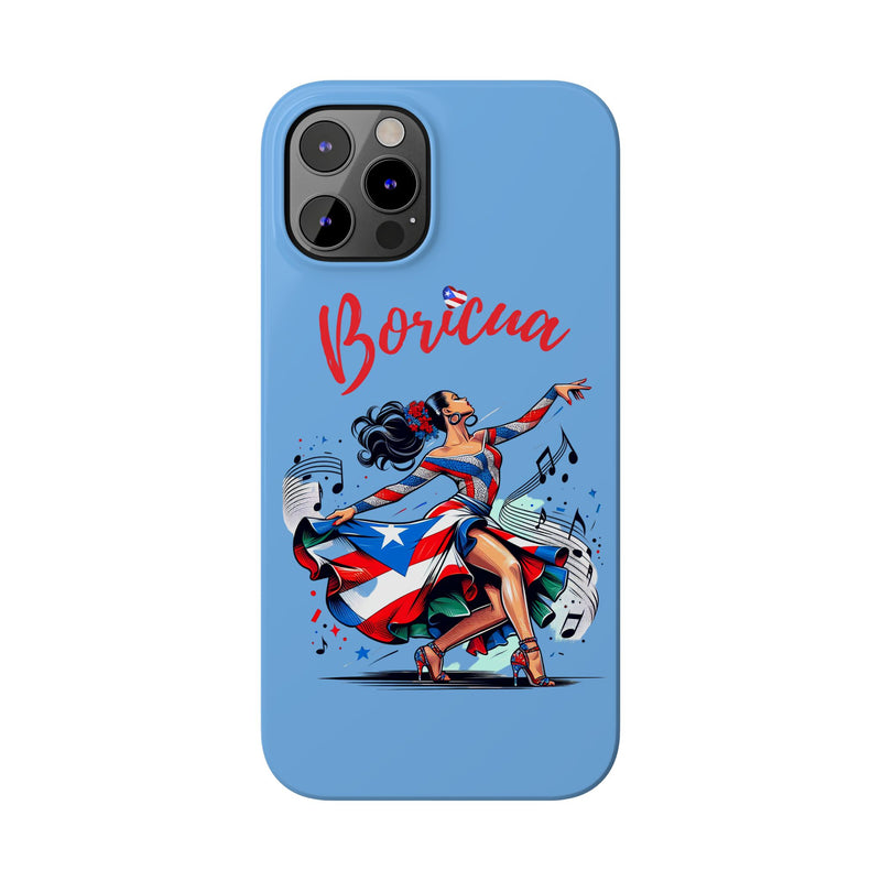 Boricua Puerto Rico Flag π΅π·π₯ Light Blue Slim Phone Cases -Weeeepa!, Puertoriquena