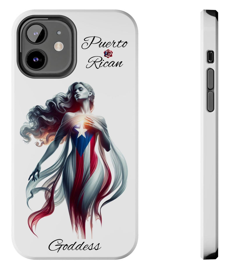 Puerto Rican Goddess White Tough iPhone case - Puerto Rico Flag 🇵🇷🥁 - Weeeepa!