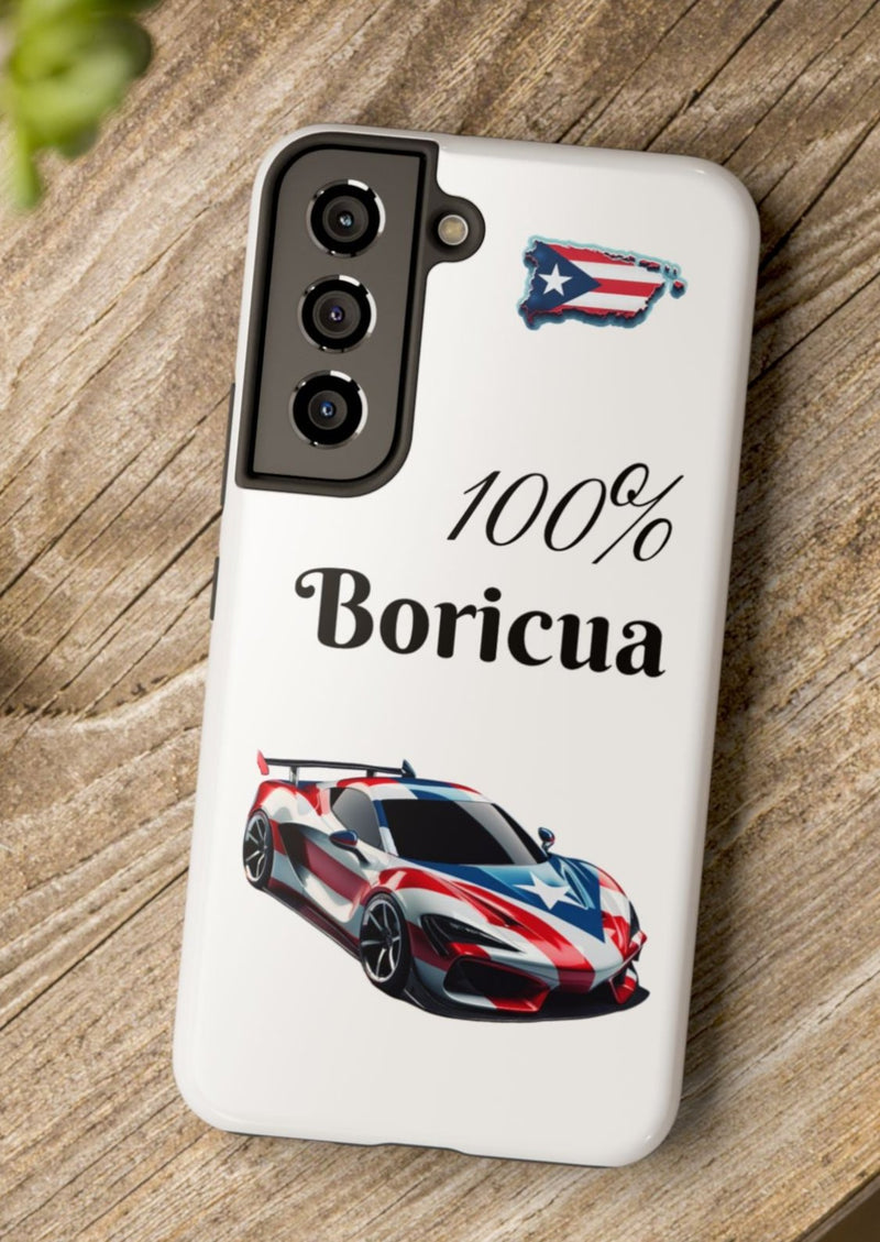 Galaxy Tough Phone Case - 100% Boricua - Puerto Rico Flag 🇵🇷🥁 Weeeepa!