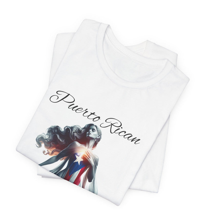 Puerto Rican Goddess - Puerto Rico Flag - Puertorriqueña - Diosa Puertorriqueña, Jersey Short Sleeve Tee