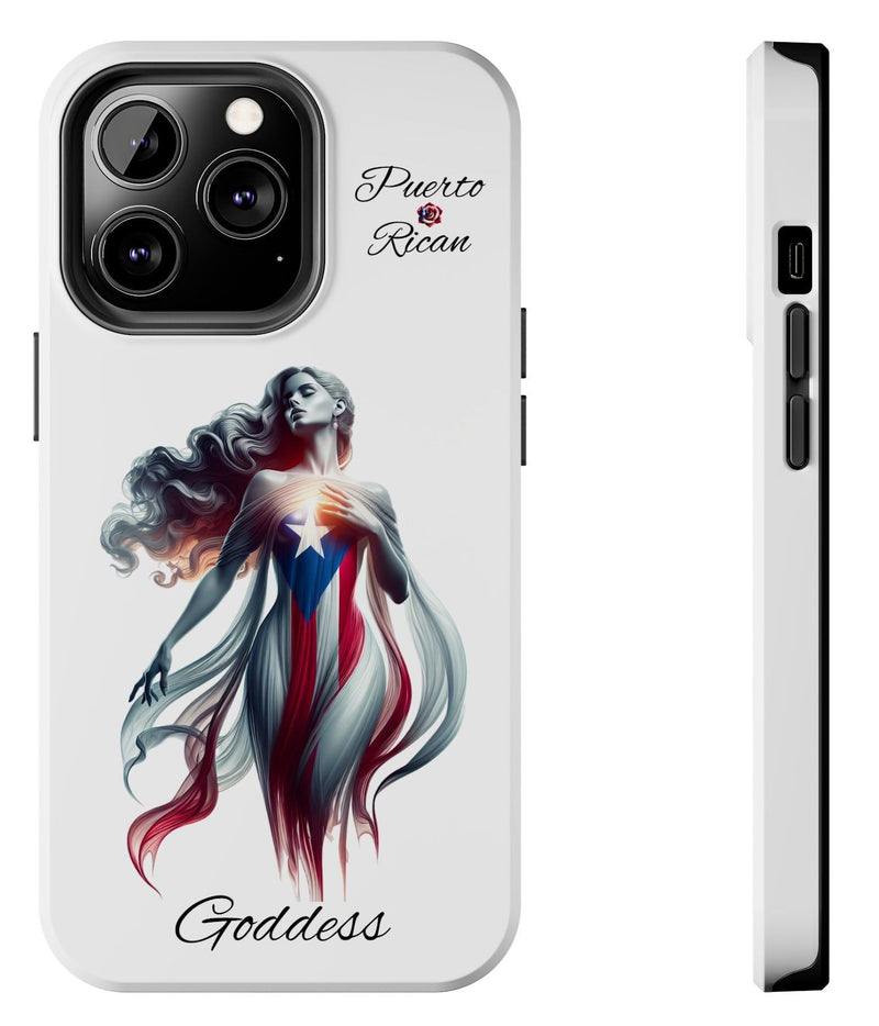 Puerto Rican Goddess White Tough iPhone case - Puerto Rico Flag 🇵🇷🥁 - Weeeepa!