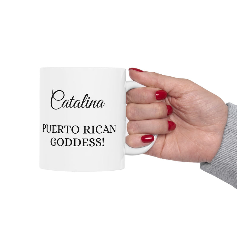 Personalized Puerto Rican Goddess Mug 11oz - Puerto Rico flag