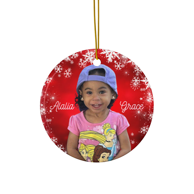 Christmas Ceramic Photo Ornament - Personalized Memories