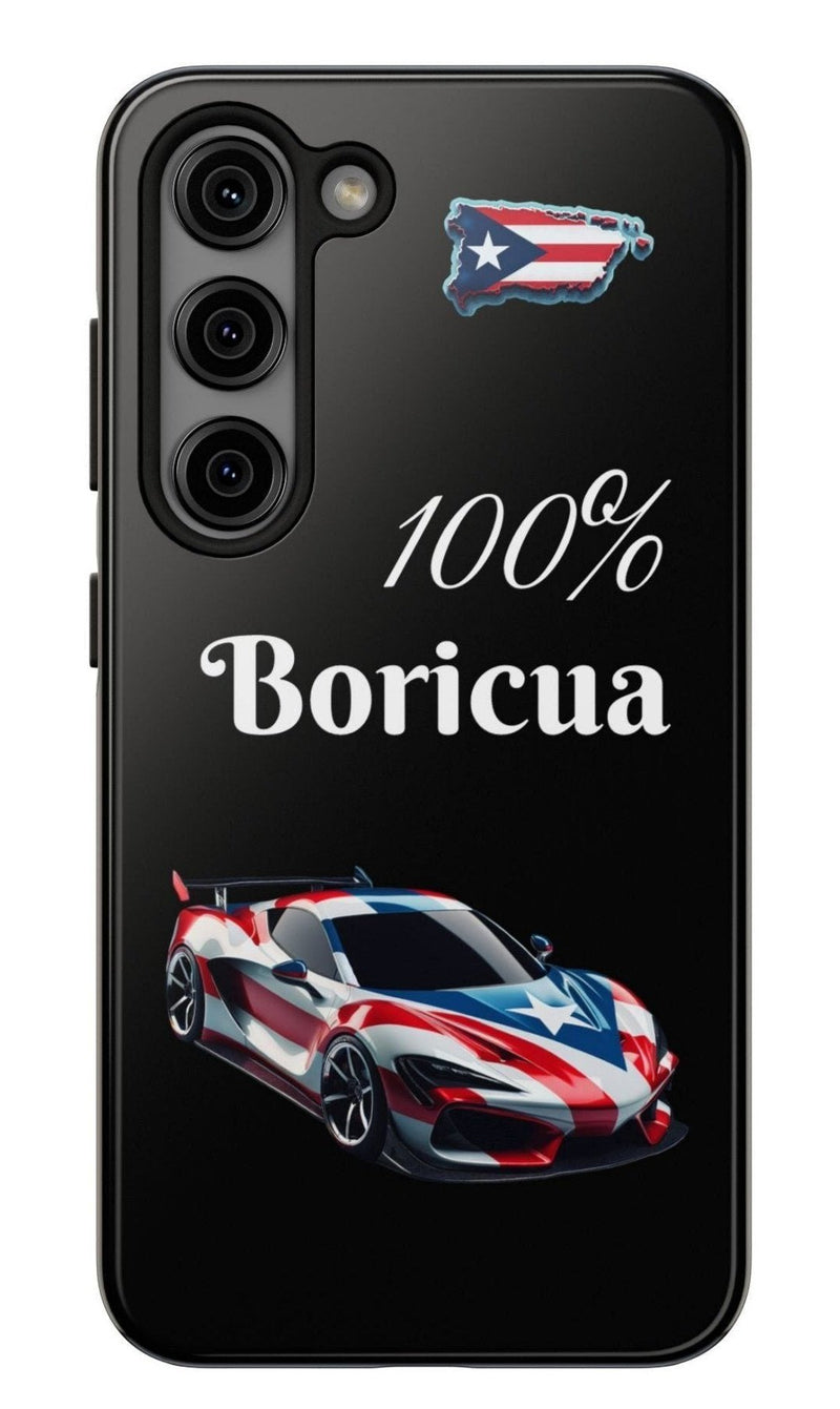 Galaxy Tough Phone Case - 100% Boricua - Puerto Rico Flag 🇵🇷🥁 Weeeepa!