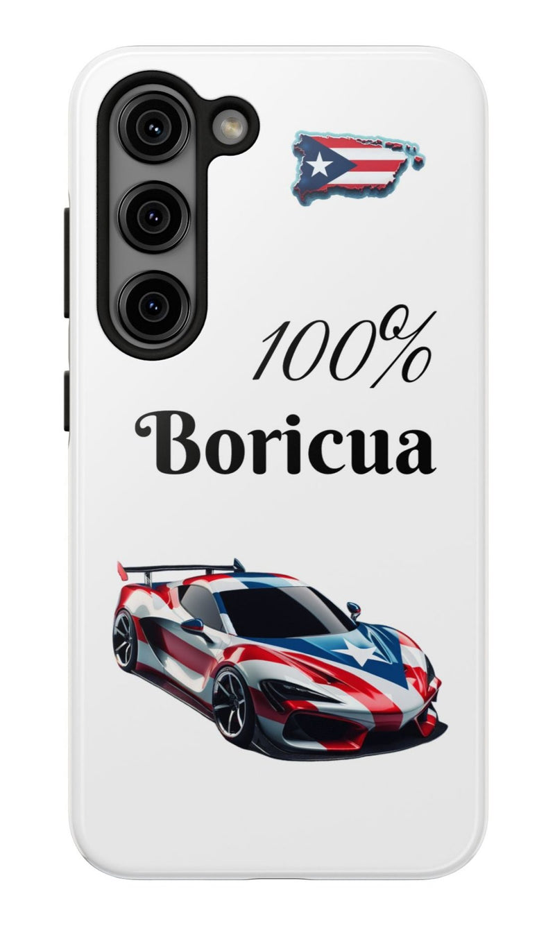 Galaxy Tough Phone Case - 100% Boricua - Puerto Rico Flag 🇵🇷🥁 Weeeepa!