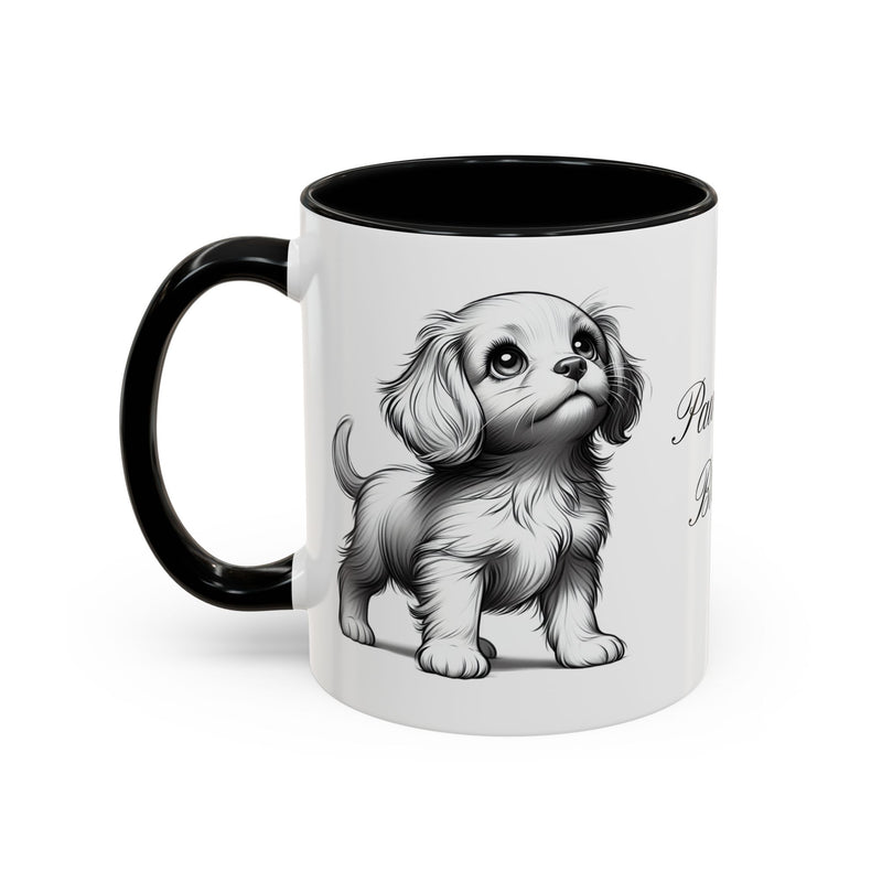 Personalized "Pawsitively Blessed!" Puppy Accent Coffee Mug (11, 15oz)