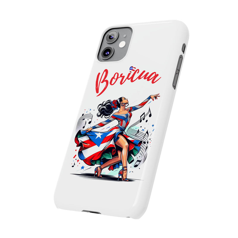 Boricua Puerto Rico Flag π΅π·π₯ White Slim Phone Cases -Weeeepa!, Puertoriquena