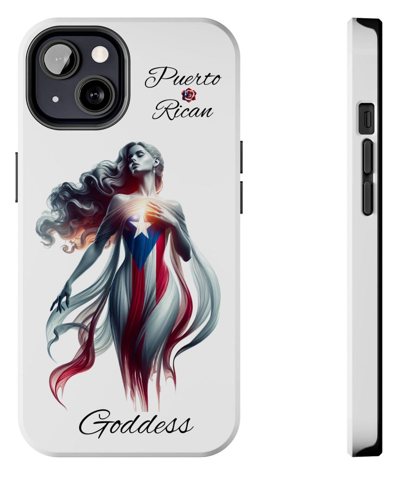 Puerto Rican Goddess White Tough iPhone case - Puerto Rico Flag 🇵🇷🥁 - Weeeepa!