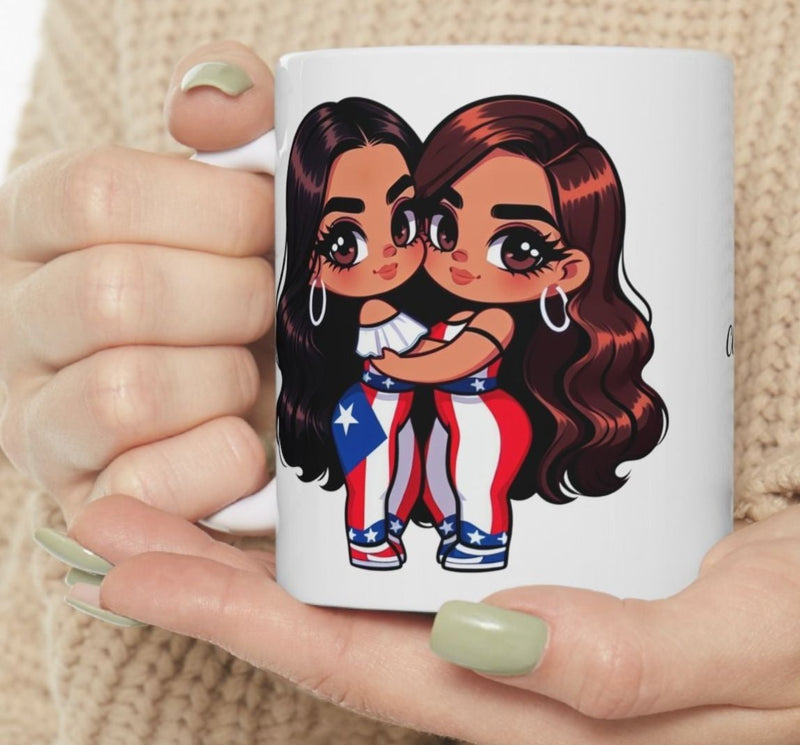 Latina Sisters Mug/Hermana Taza- La vida es mejor con una hermana a tu lado.