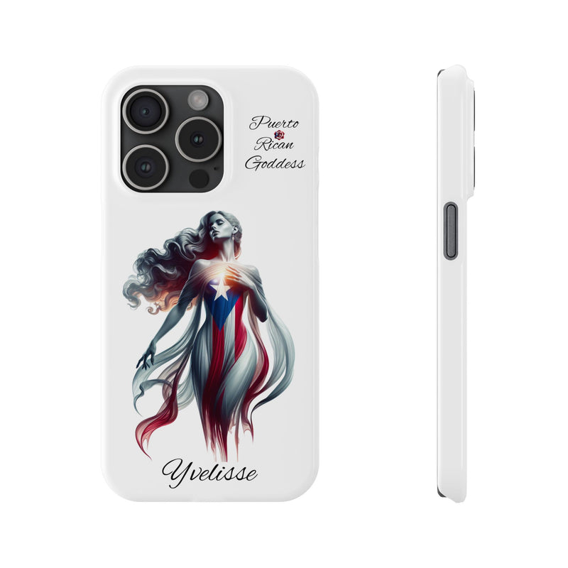 Personalized Puerto Rican Goddess White Slim iPhone Cases - Puerto Rico Flag π΅π·π₯ - Weeeepa!, Puertoriquena