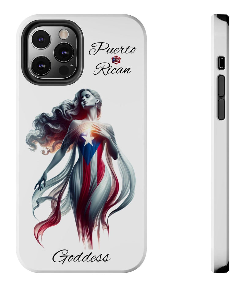 Puerto Rican Goddess White Tough iPhone case - Puerto Rico Flag 🇵🇷🥁 - Weeeepa!