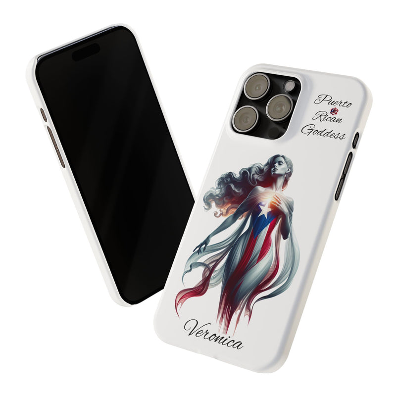 Personalized Puerto Rican Goddess White Slim iPhone Cases - Puerto Rico Flag π΅π·π₯ - Weeeepa!, Puertoriquena