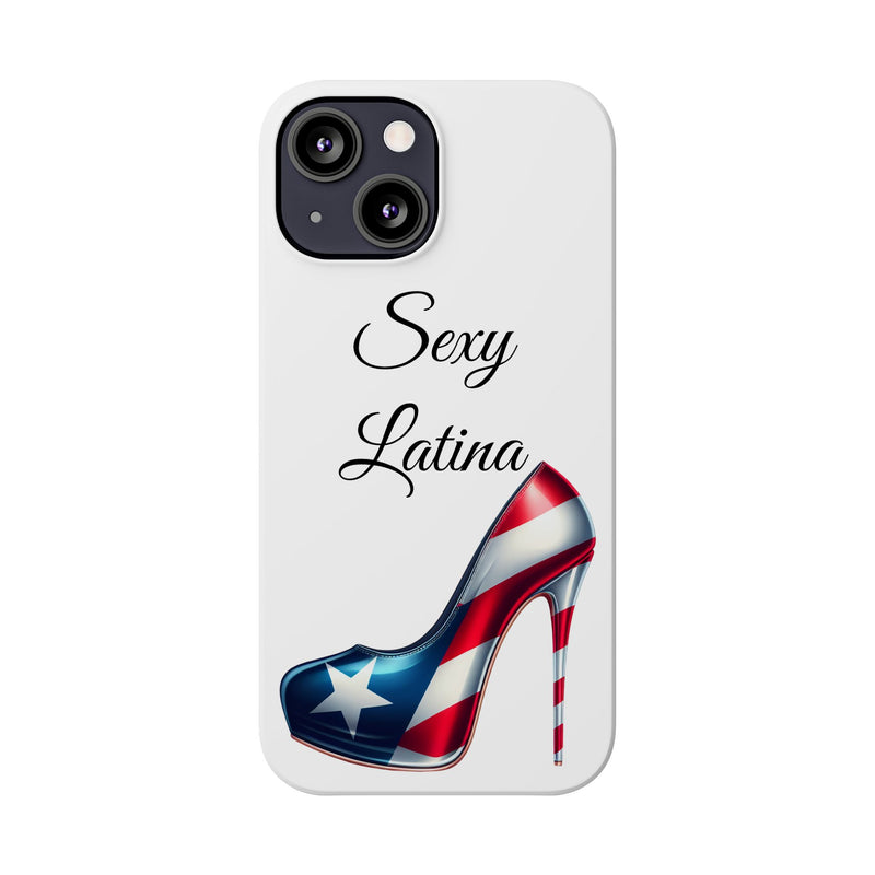 Puerto Rico Flag Sexy Latina Stiletto White Slim Phone Cases - Rico Flag π΅π·π₯ -Weeeepa!, Puertoriquena