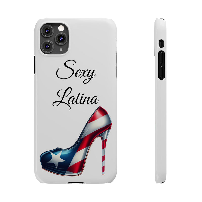 Puerto Rico Flag Sexy Latina Stiletto White Slim Phone Cases - Rico Flag π΅π·π₯ -Weeeepa!, Puertoriquena