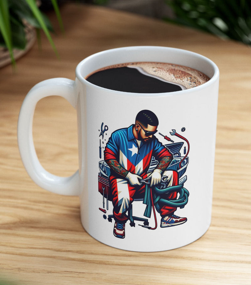 Personalized - Mr. Fix It Puerto Rican Pride Mug - Weeepa! - Boricua - Latino - Mechanic