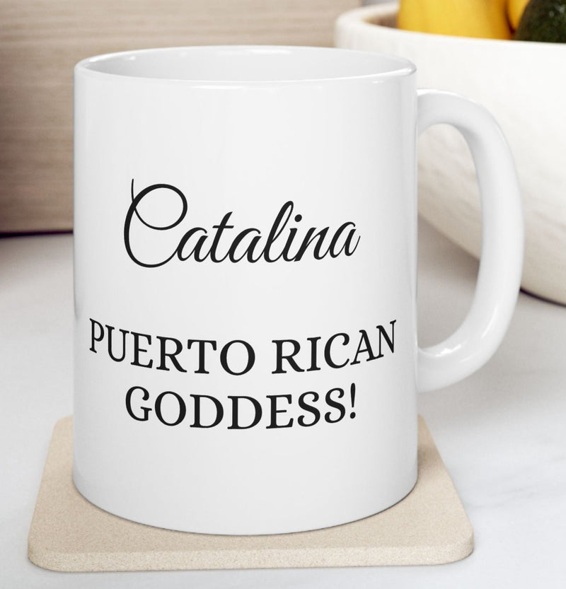 Personalized Puerto Rican Goddess Mug 11oz - Puerto Rico flag