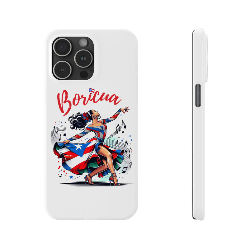 Boricua Puerto Rico Flag π΅π·π₯ White Slim Phone Cases -Weeeepa!, Puertoriquena