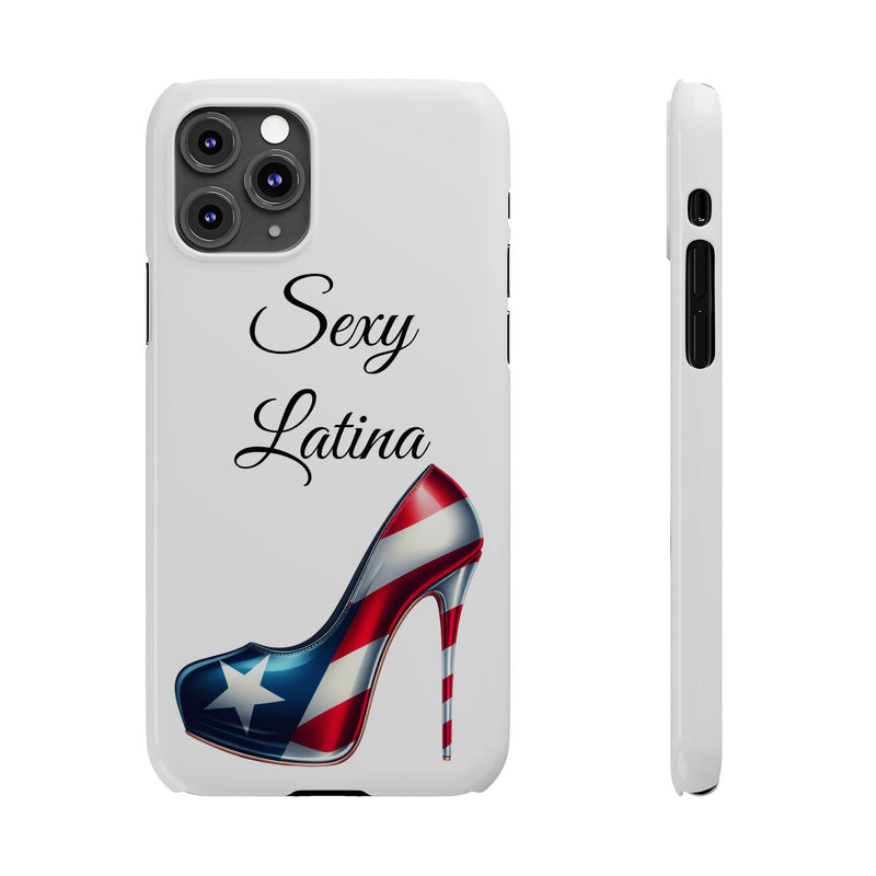 Puerto Rico Flag Sexy Latina Stiletto White Slim Phone Cases - Rico Flag π΅π·π₯ -Weeeepa!, Puertoriquena