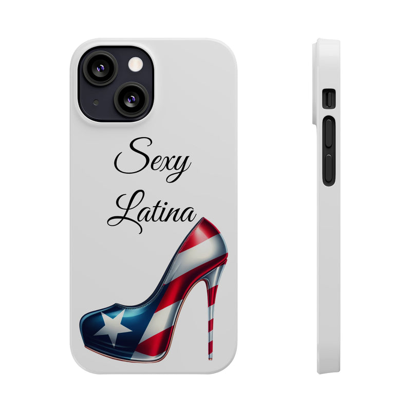 Puerto Rico Flag Sexy Latina Stiletto White Slim Phone Cases - Rico Flag π΅π·π₯ -Weeeepa!, Puertoriquena