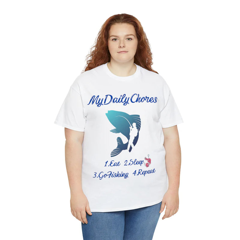 Fishing T Shirt - My Daily Chores, Eat, Sleep, Go Fishing and Repeat. View on Etsy Copy Active