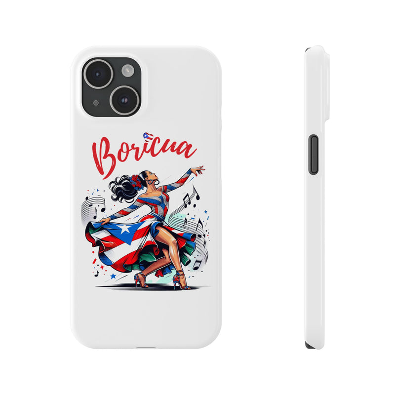 Boricua Puerto Rico Flag π΅π·π₯ White Slim Phone Cases -Weeeepa!, Puertoriquena