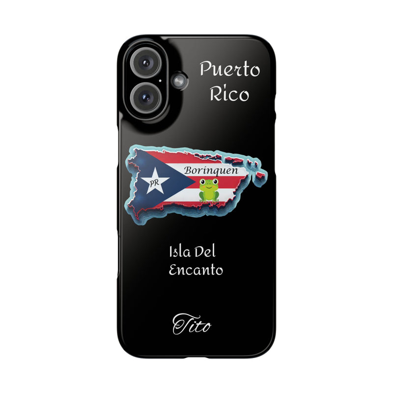 Personalized iPhone Puerto Rican Flag - Black Slim Cases - Rico Flag π΅π·π₯ -Weeeepa!, Puertoriquena