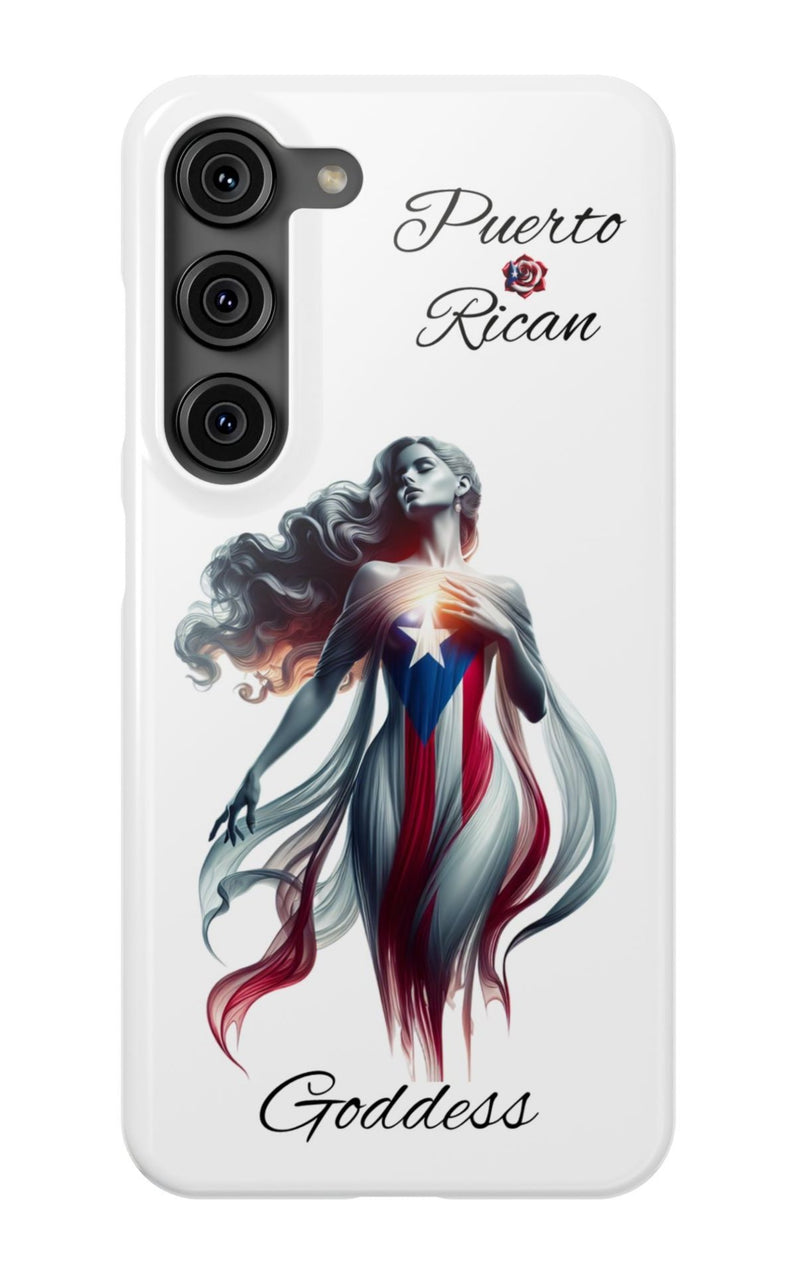 Galaxy Puerto Rican Goddess White Slim Cases - Puerto Rico Flag π΅π·π₯ - Weeeepa!