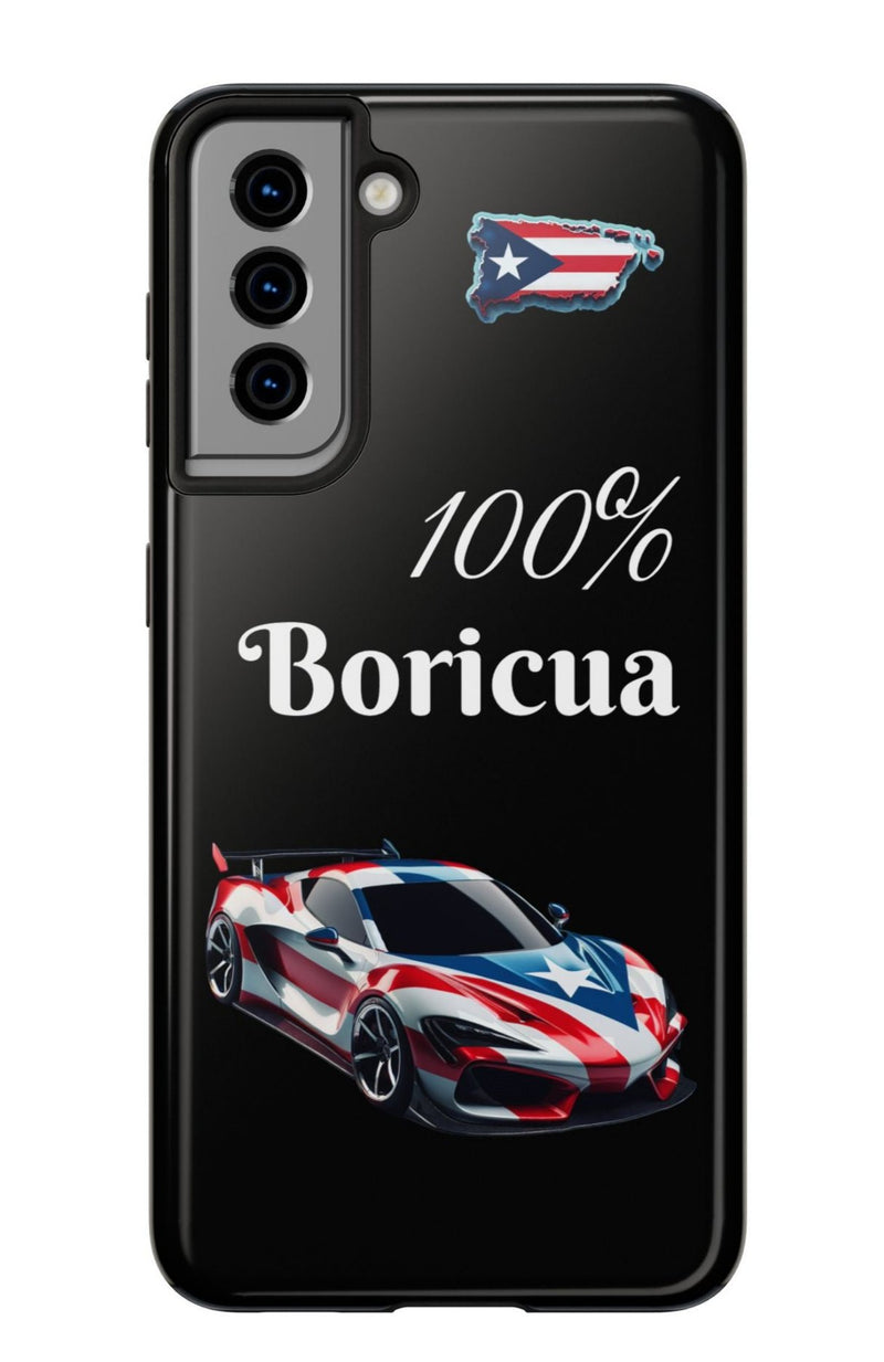Galaxy Tough Phone Case - 100% Boricua - Puerto Rico Flag 🇵🇷🥁 Weeeepa!