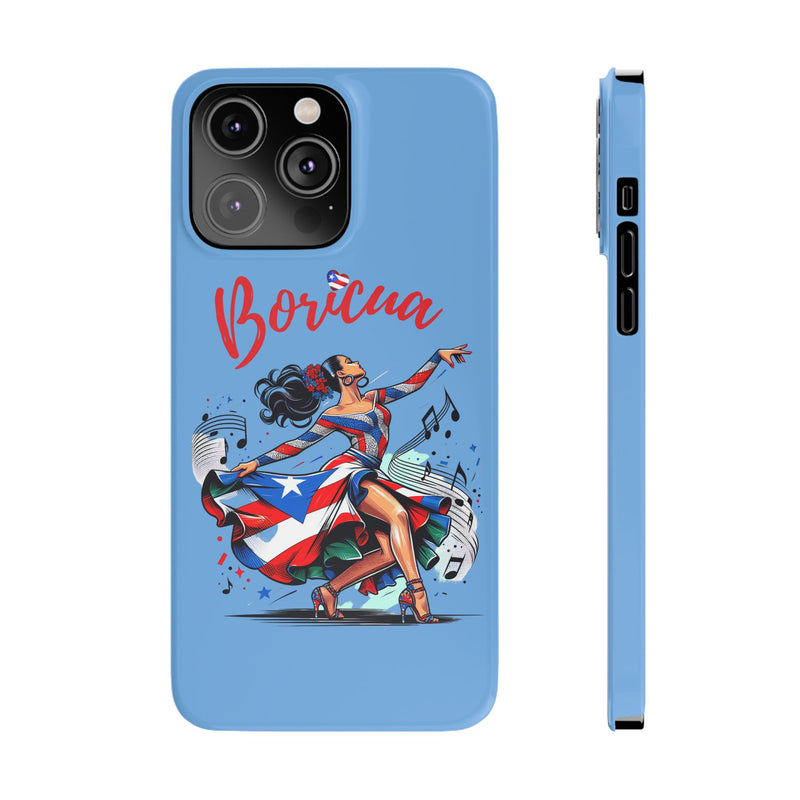 Boricua Puerto Rico Flag π΅π·π₯ Light Blue Slim Phone Cases -Weeeepa!, Puertoriquena