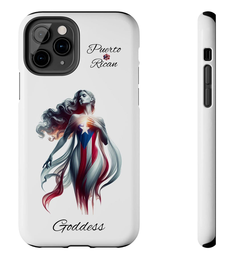 Puerto Rican Goddess White Tough iPhone case - Puerto Rico Flag 🇵🇷🥁 - Weeeepa!