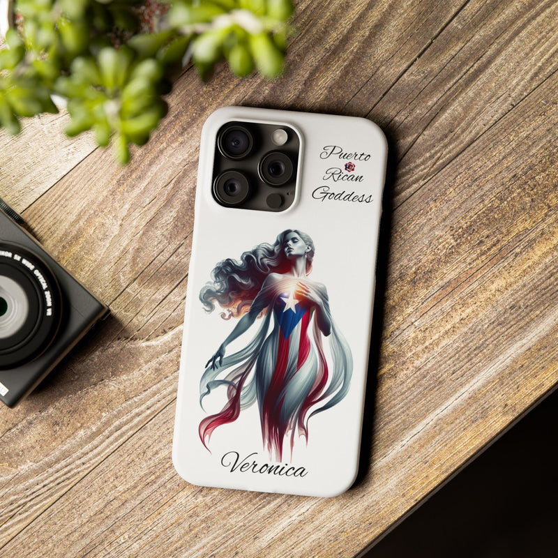 Personalized Puerto Rican Goddess White Slim iPhone Cases - Puerto Rico Flag π΅π·π₯ - Weeeepa!, Puertoriquena