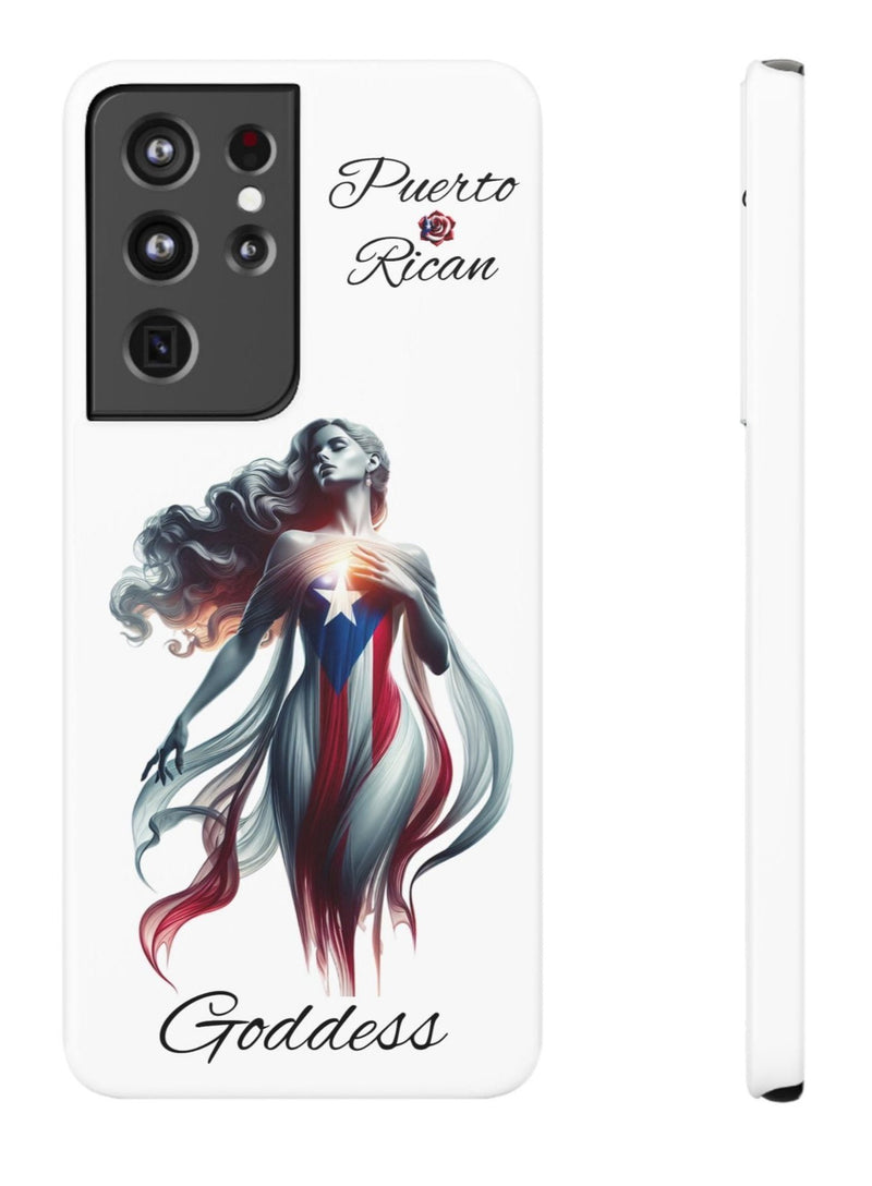 Galaxy Puerto Rican Goddess White Slim Cases - Puerto Rico Flag π΅π·π₯ - Weeeepa!