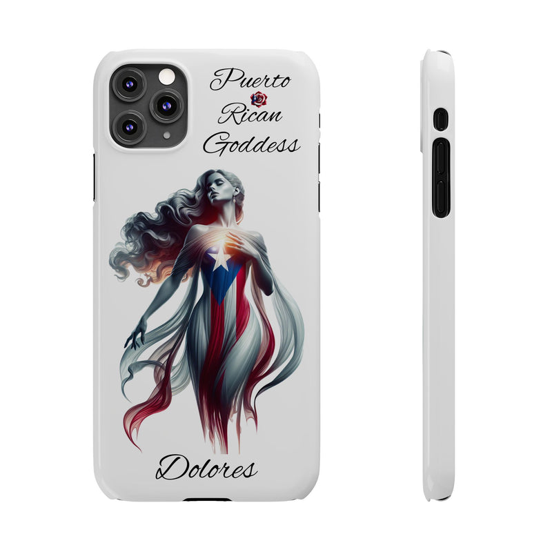Personalized Puerto Rican Goddess White Slim iPhone Cases - Puerto Rico Flag π΅π·π₯ - Weeeepa!, Puertoriquena