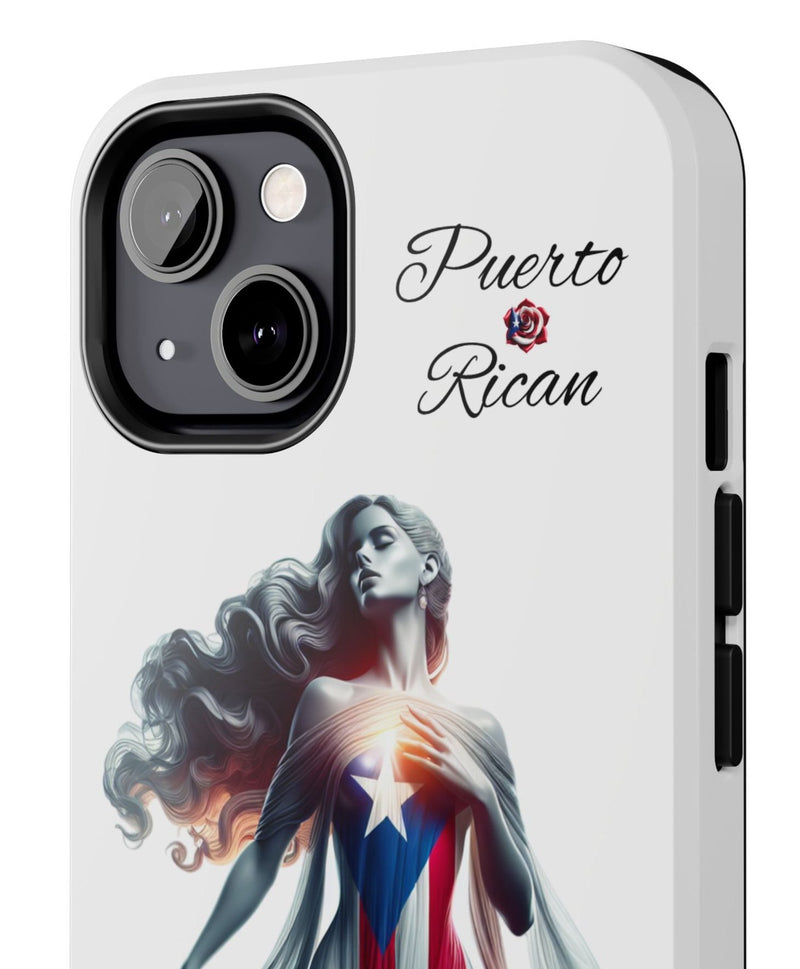 Puerto Rican Goddess White Tough iPhone case - Puerto Rico Flag 🇵🇷🥁 - Weeeepa!