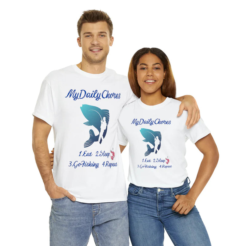 Fishing T Shirt - My Daily Chores, Eat, Sleep, Go Fishing and Repeat. View on Etsy Copy Active
