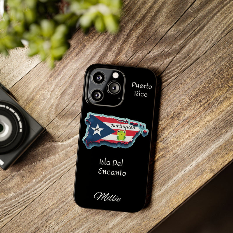 Personalized iPhone Puerto Rican Flag - Black Slim Cases - Rico Flag π΅π·π₯ -Weeeepa!, Puertoriquena