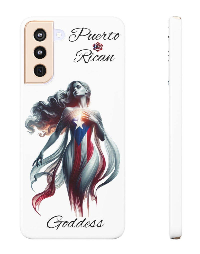 Galaxy Puerto Rican Goddess White Slim Cases - Puerto Rico Flag π΅π·π₯ - Weeeepa!