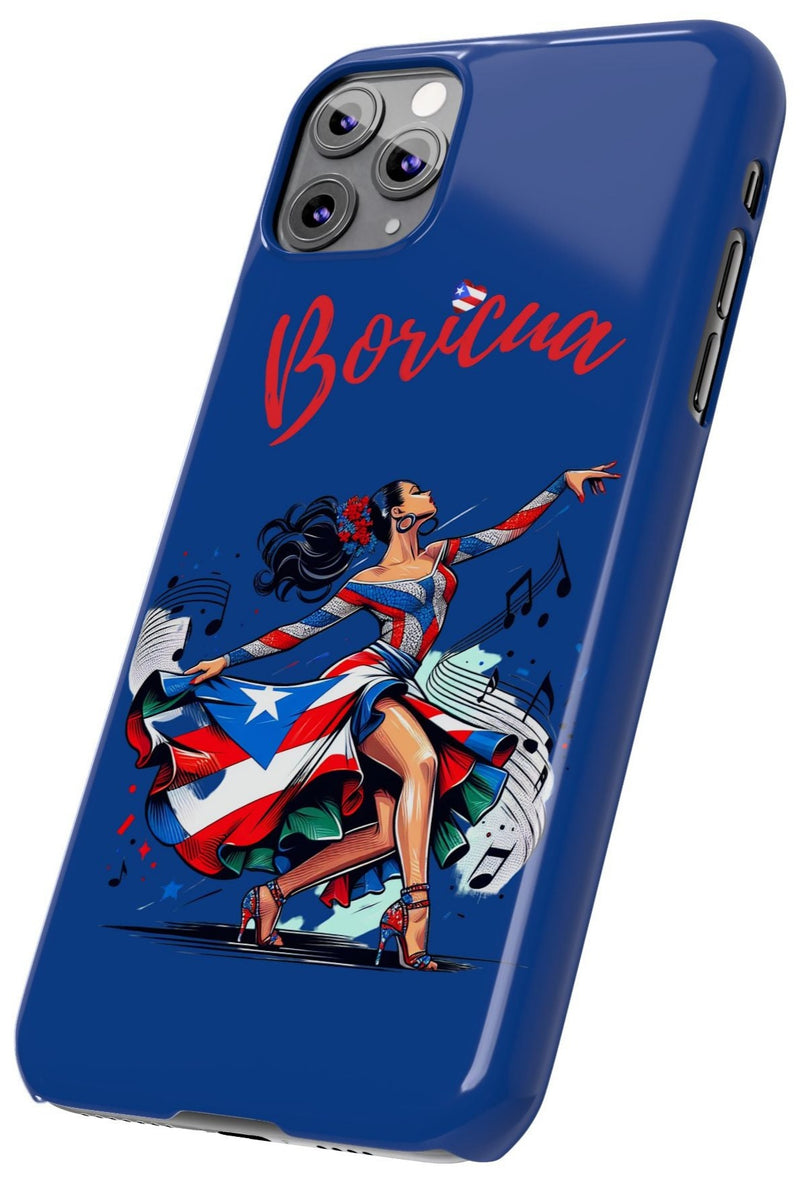 Boricua Puerto Rico Flag π΅π·π₯ Blue Slim Phone Cases -Weeeepa!, Puertoriquena