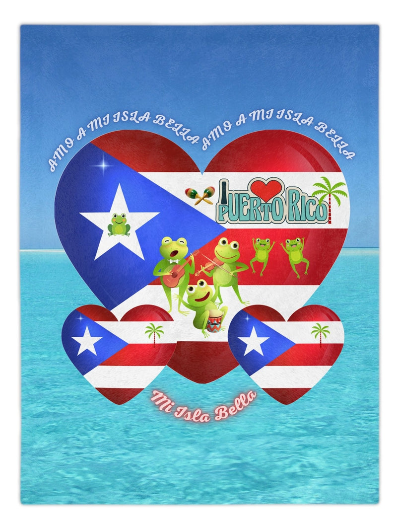 I Love Puerto Rico WEEEEEPA!, Amo A Mi Isla Bella, light blanket- PUERTO RICO, Boricua