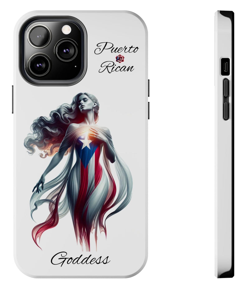 Puerto Rican Goddess White Tough iPhone case - Puerto Rico Flag 🇵🇷🥁 - Weeeepa!