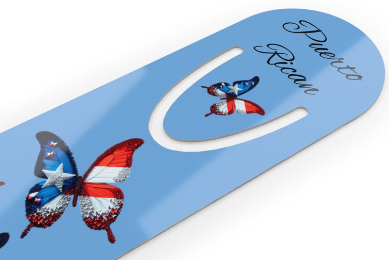 Puerto Rican Flag Butterfly Mini 5 inch Bookmark🇵🇷
