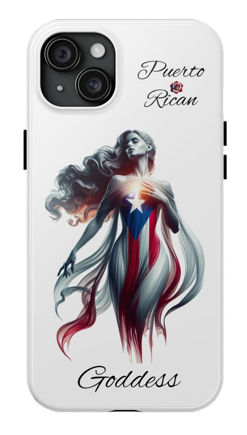 Puerto Rican Goddess White Tough iPhone case - Puerto Rico Flag 🇵🇷🥁 - Weeeepa!