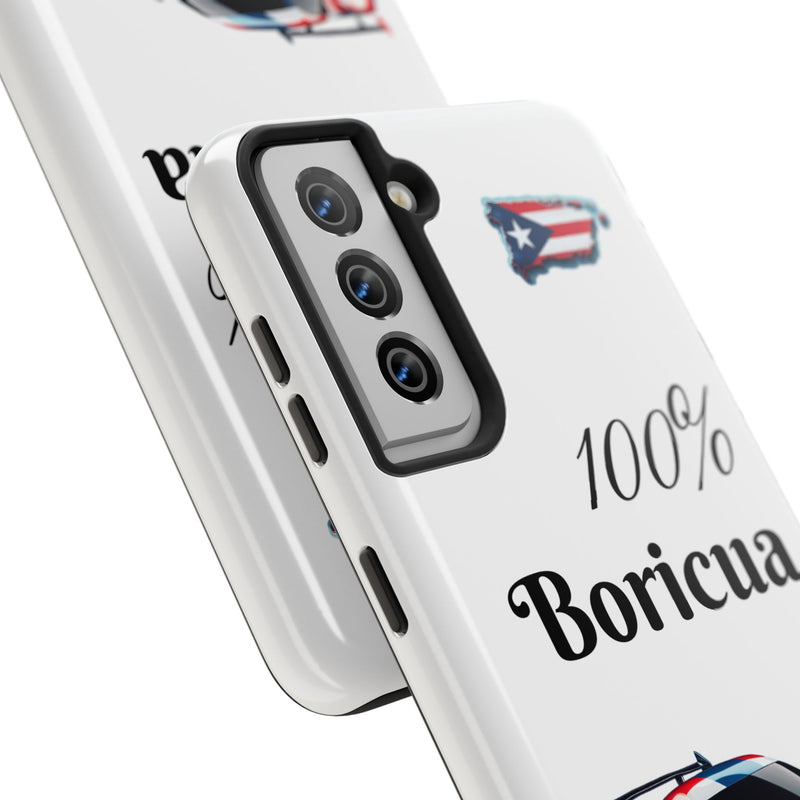 Galaxy Tough Phone Case - 100% Boricua - Puerto Rico Flag 🇵🇷🥁 Weeeepa!