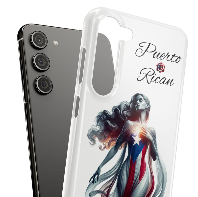 Galaxy Puerto Rican Goddess White Slim Cases - Puerto Rico Flag π΅π·π₯ - Weeeepa!