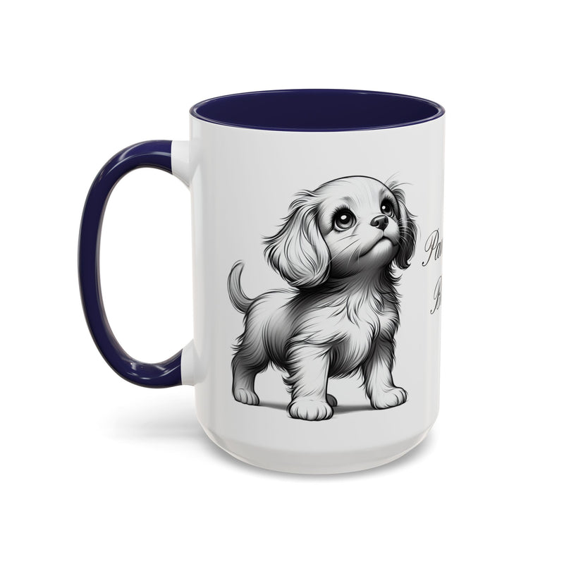 Personalized "Pawsitively Blessed!" Puppy Accent Coffee Mug (11, 15oz)