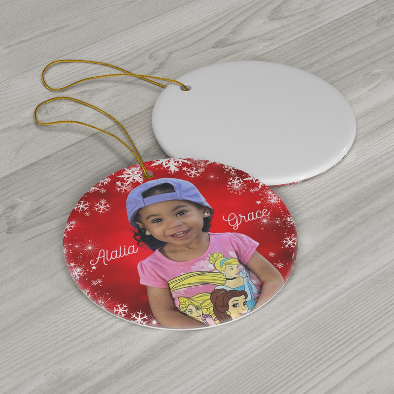 Christmas Ceramic Photo Ornament - Personalized Memories